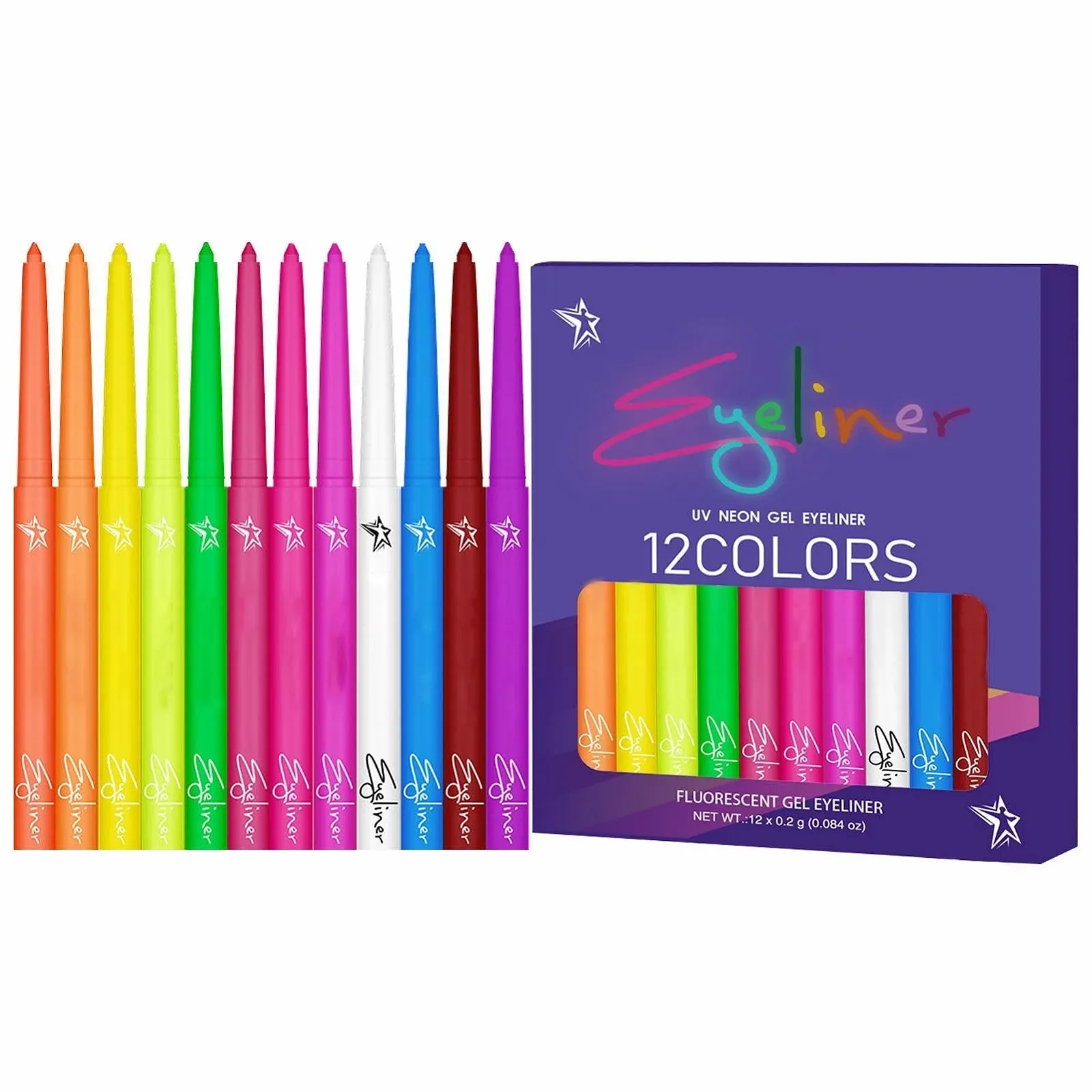 Карандаш для глаз Obesntln Цветный Набор 12 цветов, фото №1