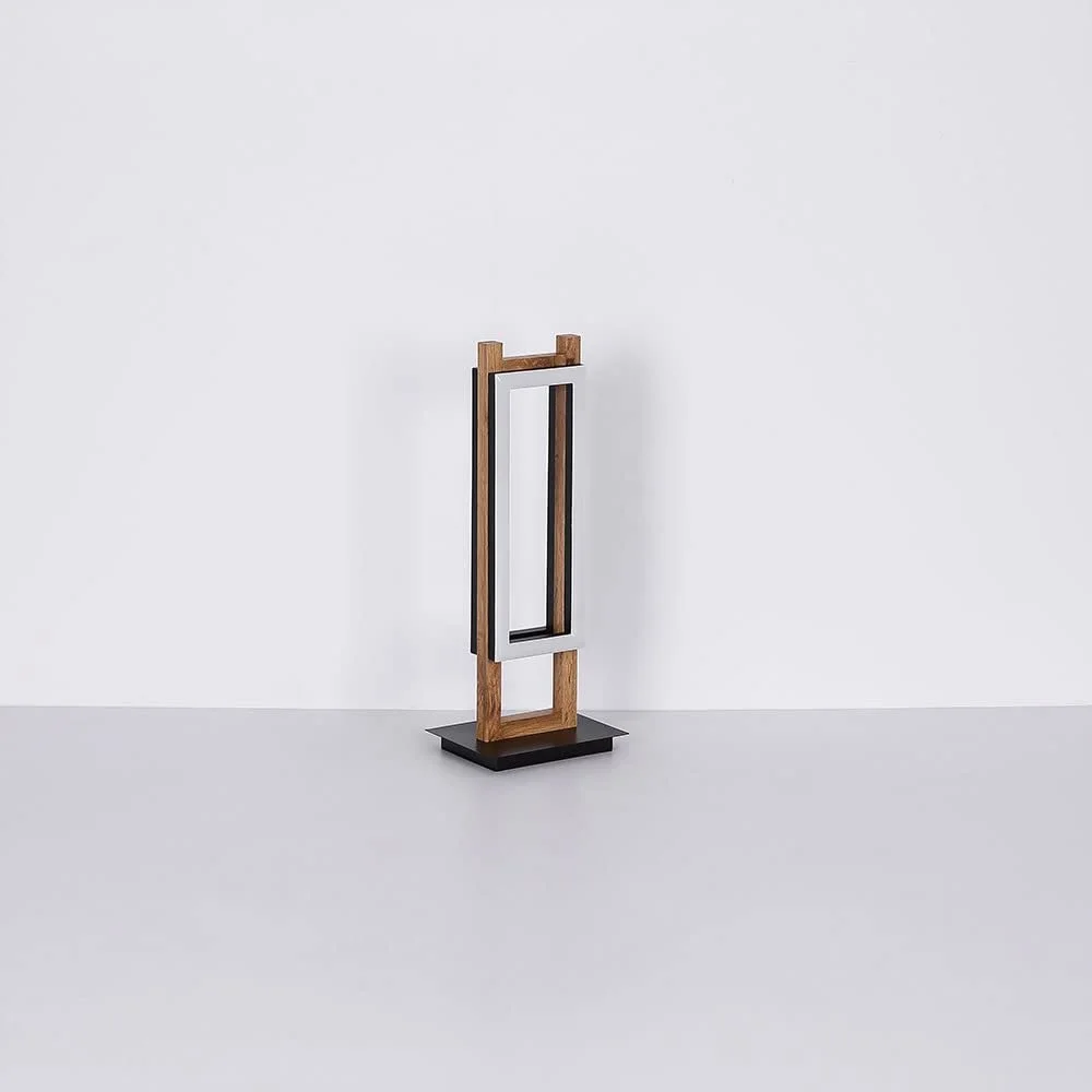 Настольная лампа GLOBO LIGHTING Wooden Lamp 2 лампы Металл MDF Черный Темно-коричневый Опал 2x LED 20 Вт 850 лм 3000 К 50 x 20 x 15 см, фото №7