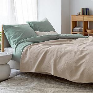 Покрывало URBANARA Eviera 220 x 240 см Хлопок (BCI) Натуральный - Фото 1