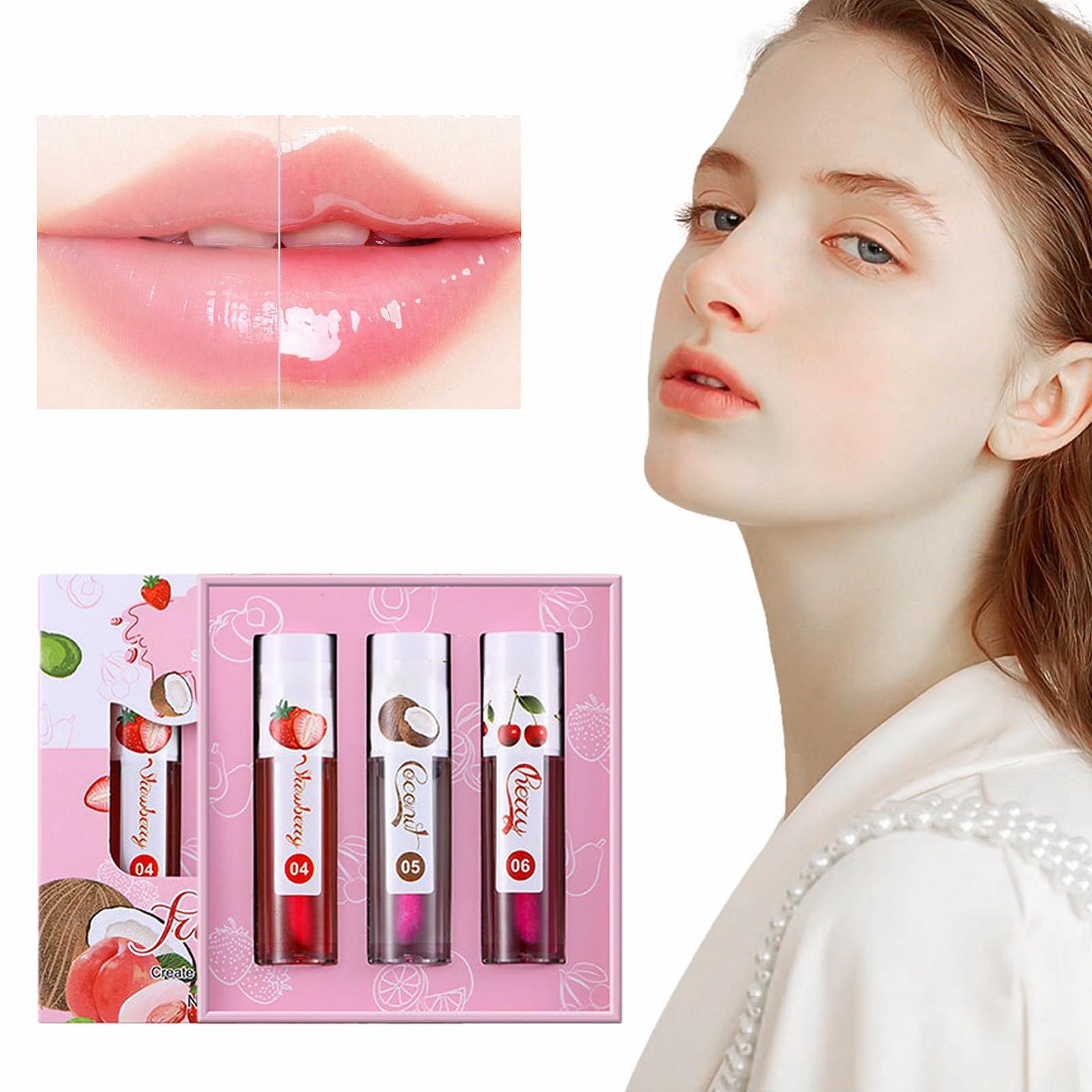 Масло для увеличения губ - Блеск для губ с изменяющимся цветом - Увлажняющее и питательное масло-блеск для губ, набор из 3 фруктовых масел для губ с оттенком, долговременный, фото №8 Масло для увеличения губ - Блеск для губ с изменяющимся цветом - Увлажняющее и питательное масло-блеск для губ, набор из 3 фруктовых масел для губ с оттенком, долговременный, фото №8