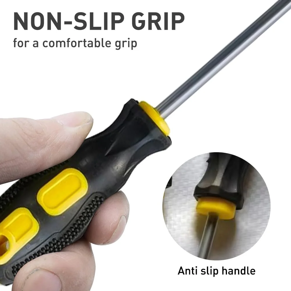 Набір викруток Chrome Vanadium Steel з магнітними наконечниками та ергономічною рукояткою, фото №3