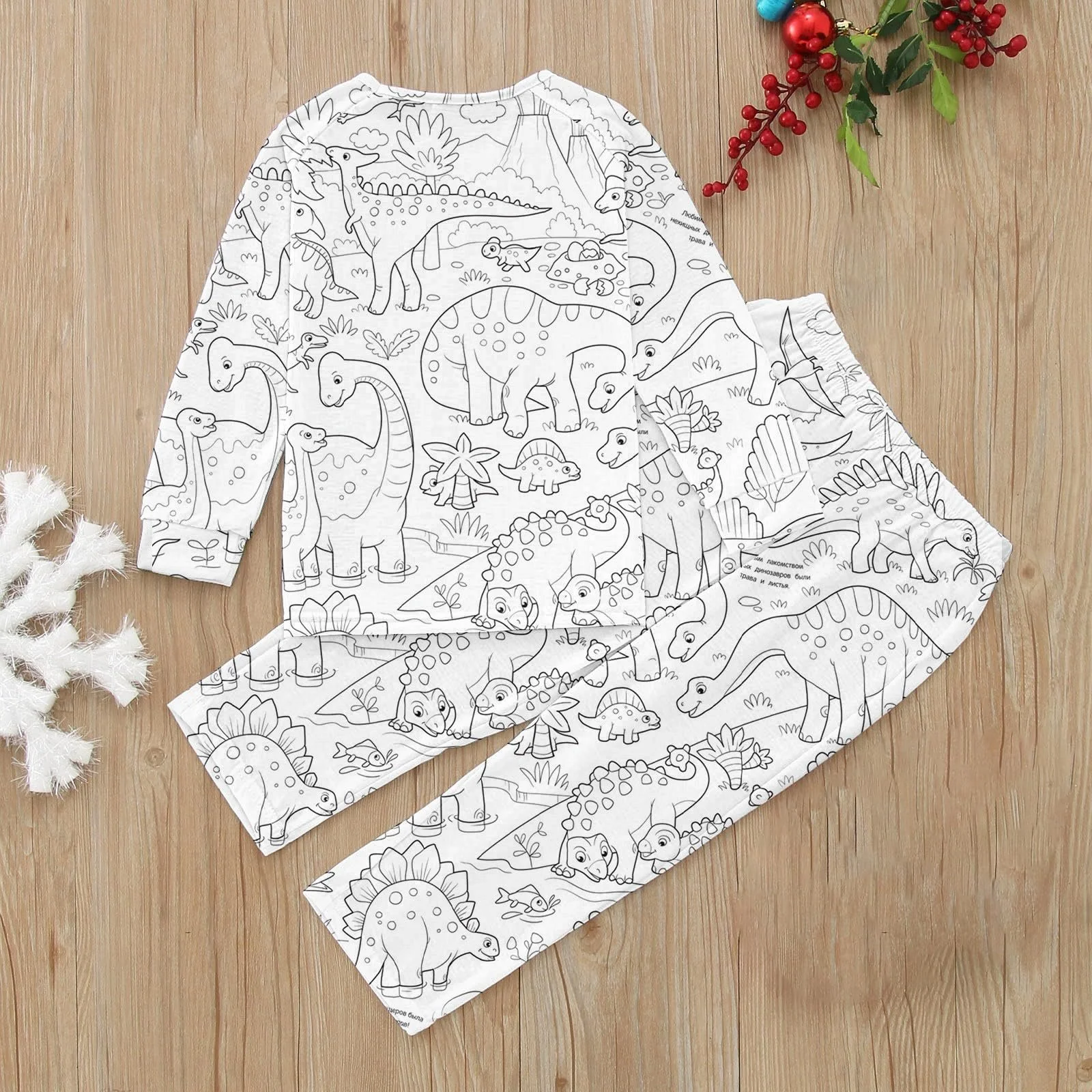 Дитяча піжама Комплект домашнього одягу для розфарбовування своїми руками Мультяшний принт, фото №4