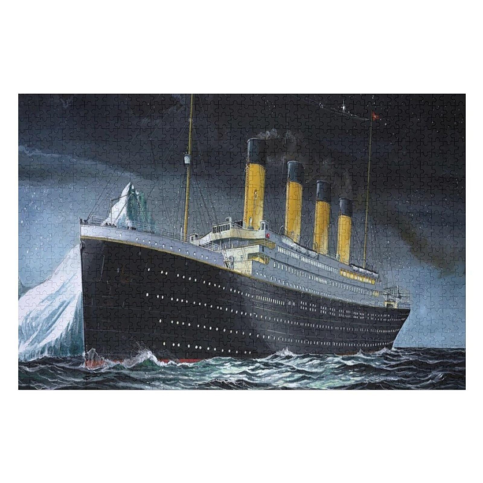 Пазл классический RMS Titanic Passenger Ship in the Dark Night 38 x 26 см бумажный, фото №1