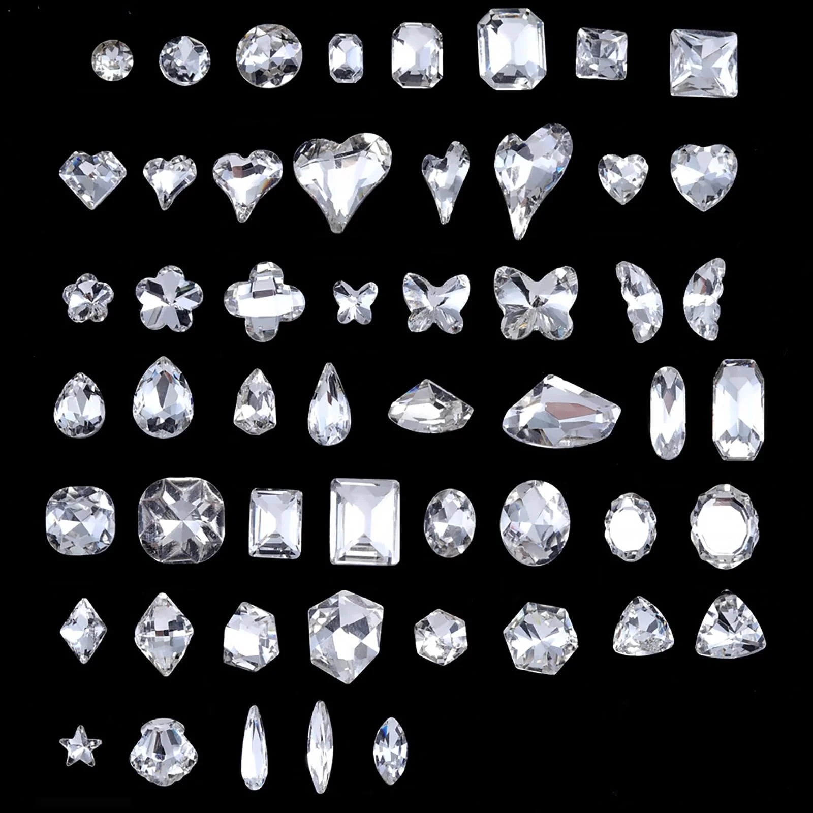 Стразы для ногтей Hotfix 53 шт. для DIY ногтей/одежды/поделок, фото №4