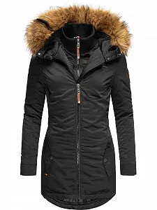 Жіноче зимове пальто Marikoo Sanakoo зимова парка зі знімним штучним хутром - Фото 1