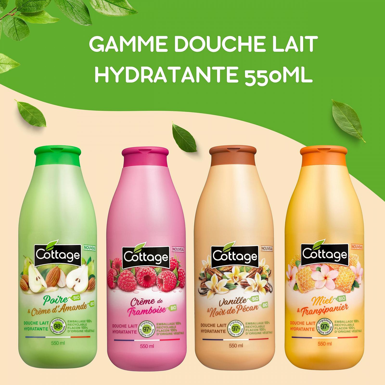 Гель-молочко для душу Cottage Organic Pear & Organic Almond Cream з грушею та мигдалем 550 мл, фото №6