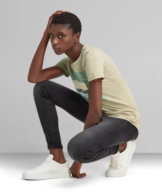 Женская футболка G-Star RAW. Covered Long Slim T-Shirt - S, фото №5