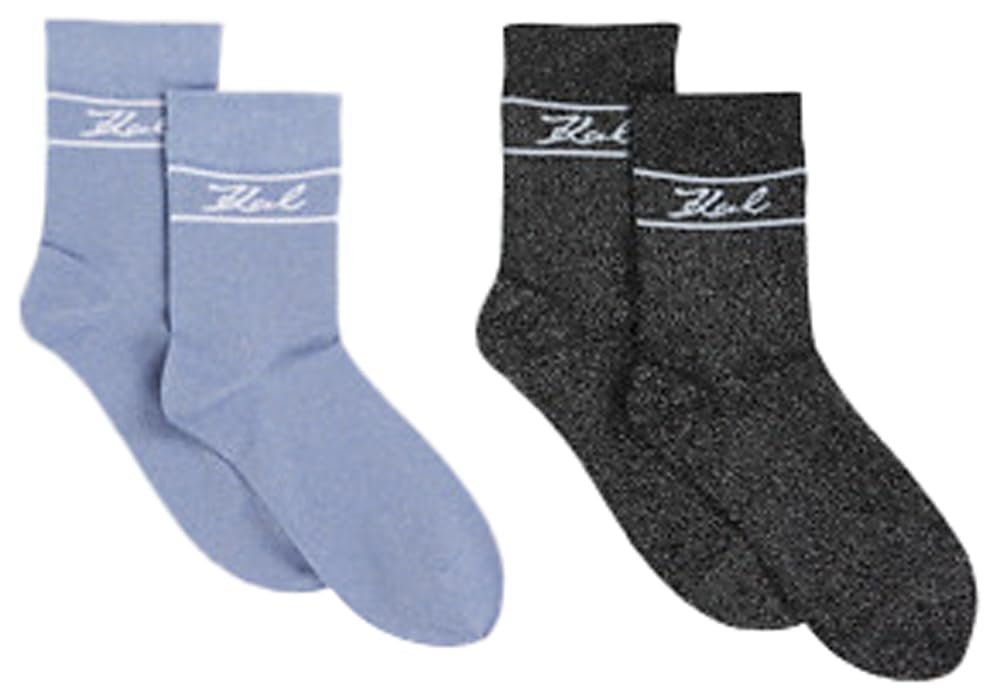 Женские носки K/Signature (2 пары) Multi Цвет: Soft Chambra и Black Размер: One size, фото №3