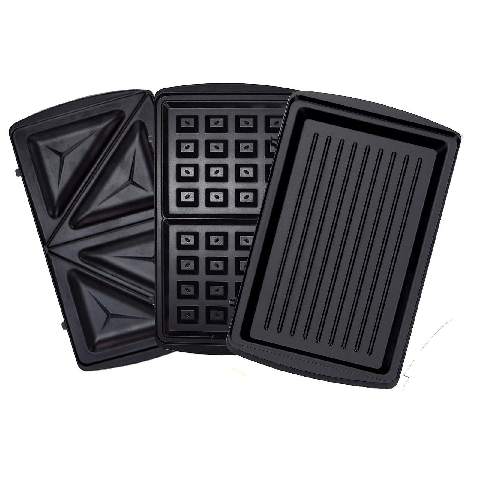 Мультимейкер Syntrox Germany 3 в 1 SM-1300W, вафельница, сэндвичница, контактный гриль, 3 сменные пластины, нержавеющая сталь, фото №8
