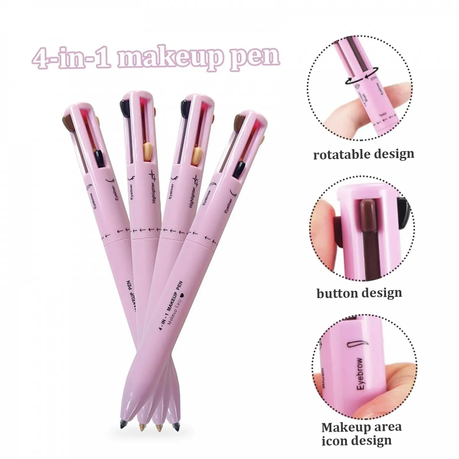 Олівець для макіяжу 4 в 1, фото №3