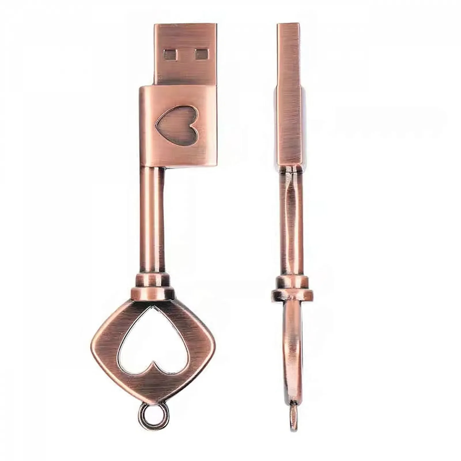 USB-накопичувач Heart Shape Metal USB 3.0 64GB Бронзовий, фото №3 USB-накопичувач Heart Shape Metal USB 3.0 64GB Бронзовий, фото №3