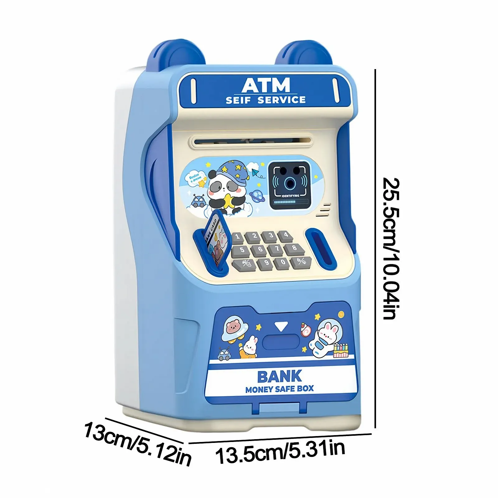 Скарбничка-банкомат дитяча музична з розпізнаванням обличчя Кролик, фото №5