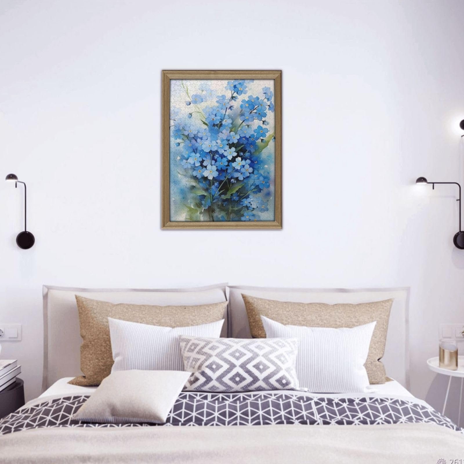 Дерев'яний пазл Watercolour Forget Me Not Flowers 500 елементів для дорослих та підлітків, фото №7