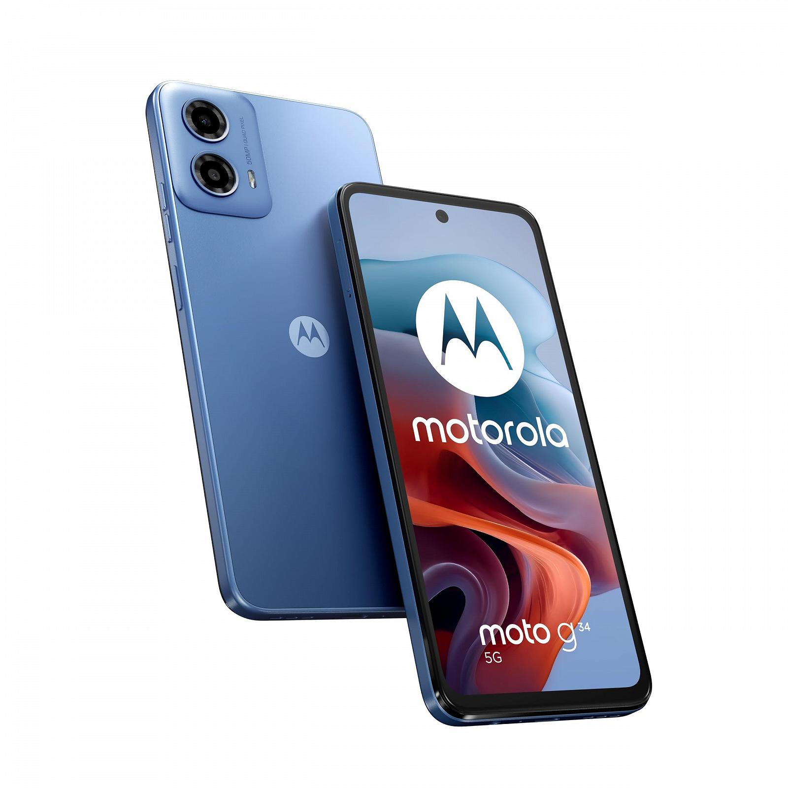 Смартфон Motorola Moto G34 5G XT2363-3 4GB 128GB Dual SIM Ice Blue, фото №7