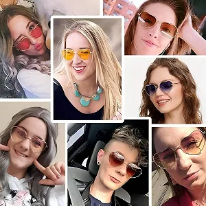 Сонцезахисні Окуляри Серце Kelens Чоловічі Поляризовані Металева Оправа Жіночі synthetic.ua - Фото 1