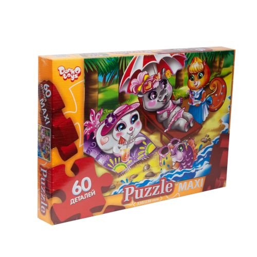 Пазлы Maxi Зверюшки на пляже 60 элементов [tsi55869-TSI], фото №1