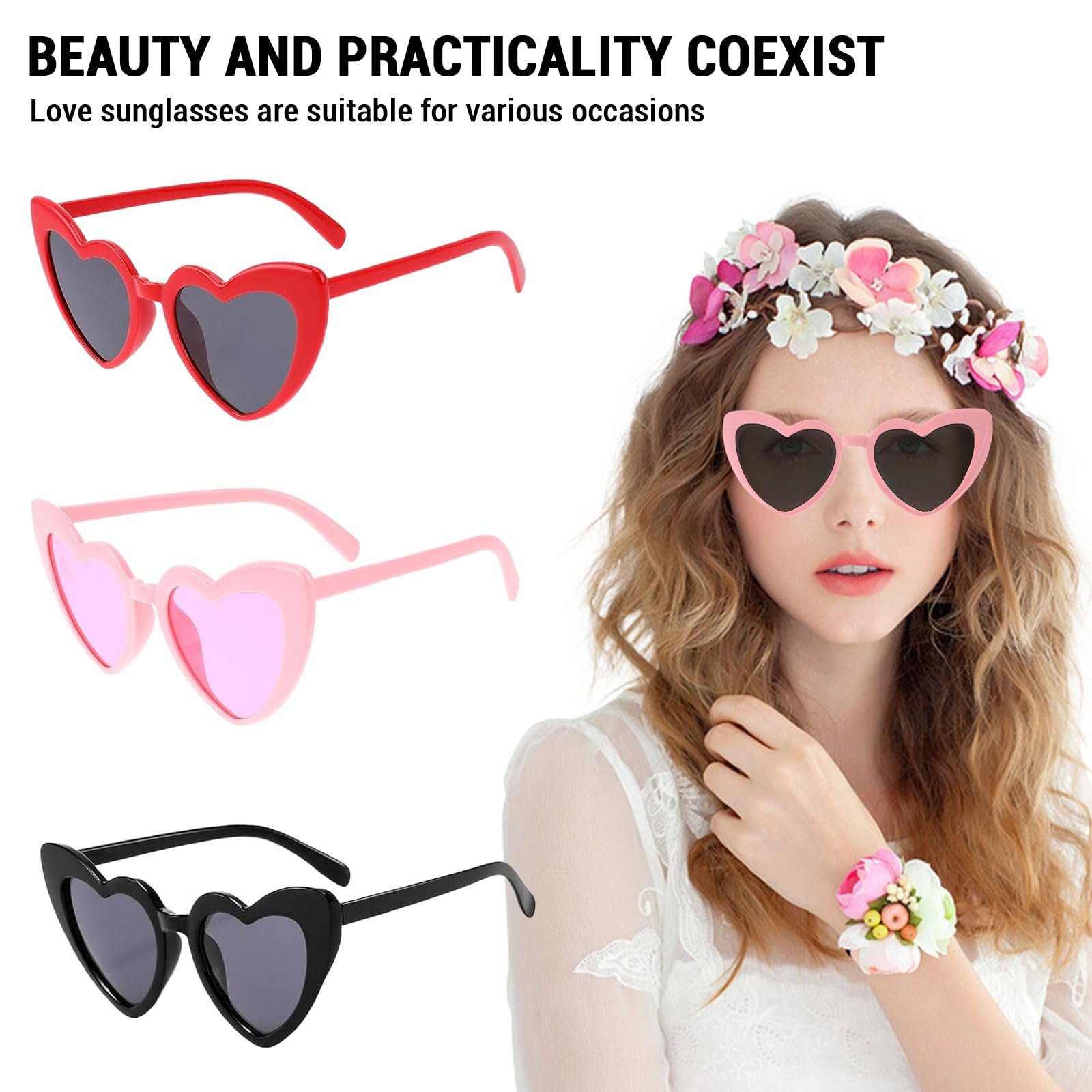 Сонцезахисні окуляри Ajuanbazha у формі серця, 6 шт., фото №4