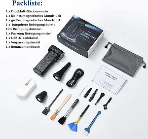 Електричний очищувач стисненим повітрям ELUTENG Плавне регулювання швидкості 130 000 RPM 8000 mAh synthetic.ua - Фото 1