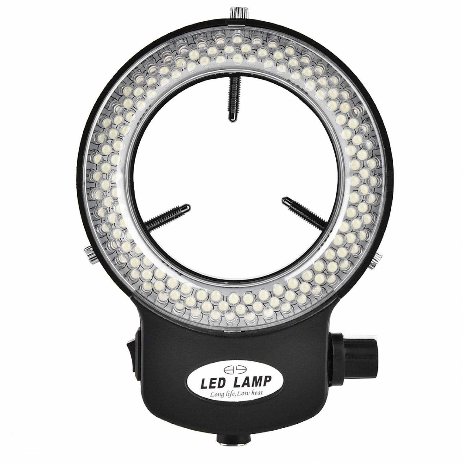 Камера для мікроскопа LED Akozon 144 LEDs 4.5W Кільцева лампа Регульована яскравість 64мм Аксесуари для мікроскопа Чорний, фото №5