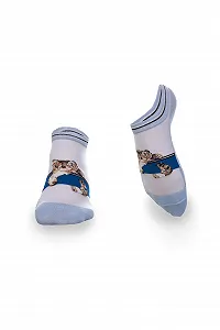 Носки Женские Fine Socks из высококачественной ткани с усиленным носком и пяткой, узор "Кот" - Фото 1