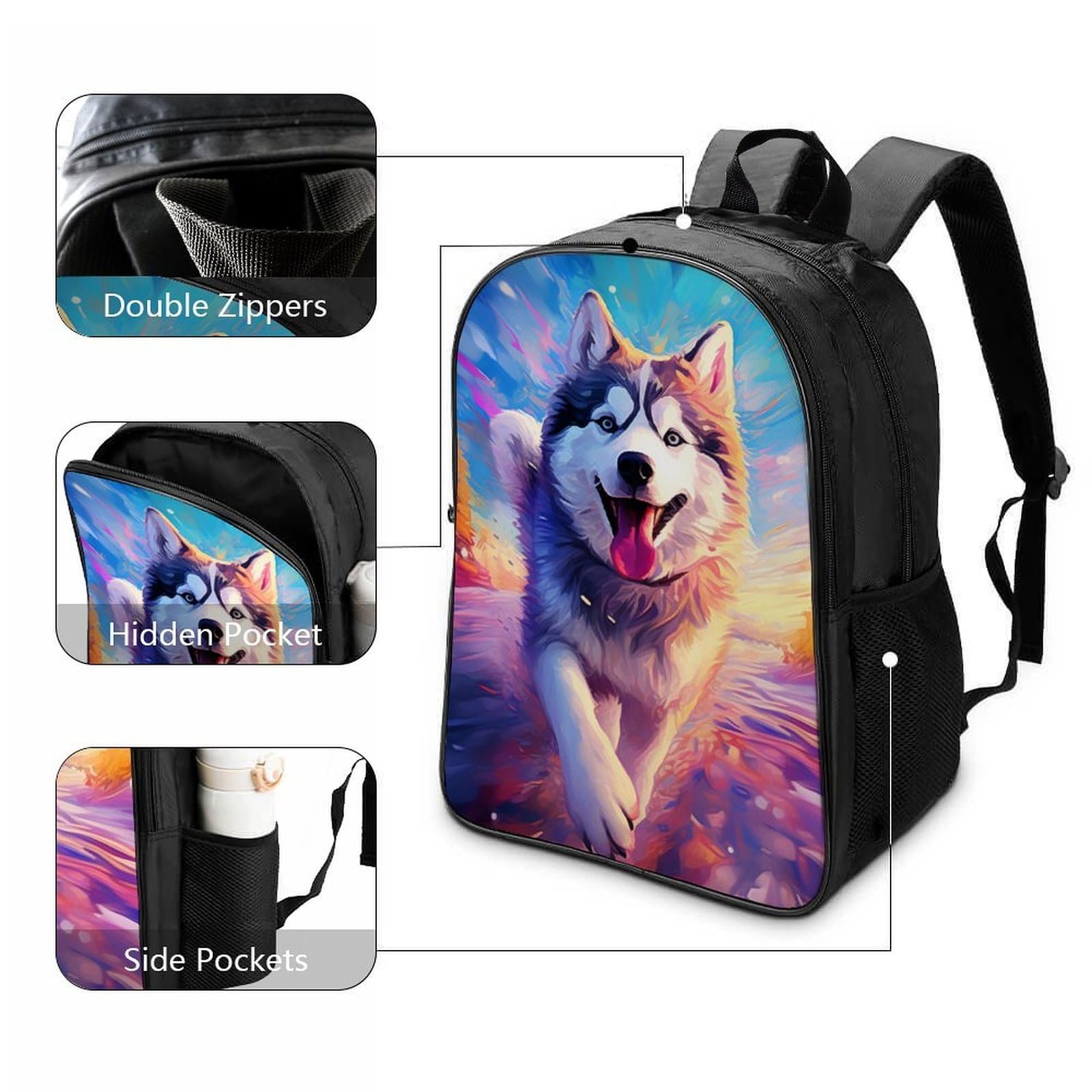 Шкільний рюкзак Husky DPEOANEBN 40x28x16см, фото №3