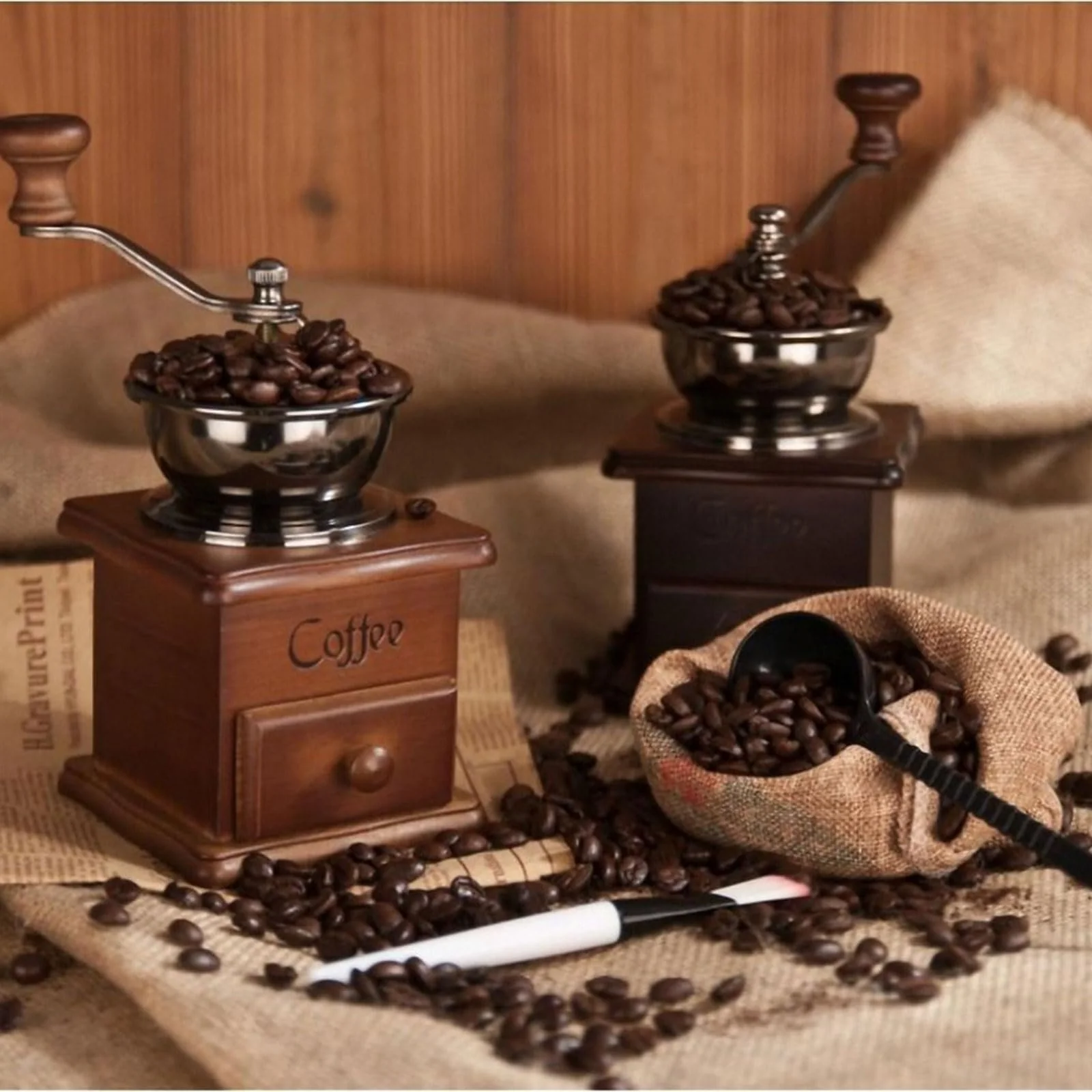 Ручная кофемолка PURPLELILY Ретро с керамическими жерновами для эспрессо, фото №2