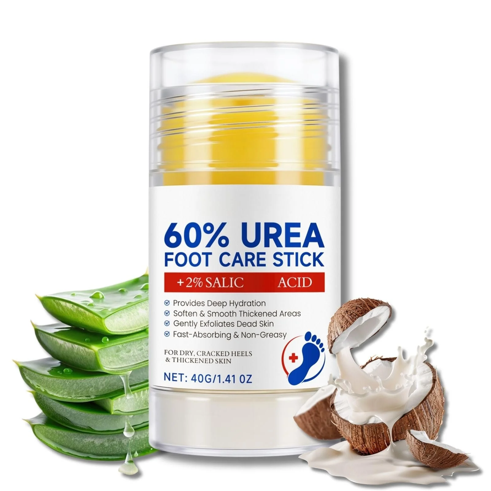 Крем-бальзам для ног в стике Urea 60% и 2% салициловой кислоты 40 г 1 шт., фото №1