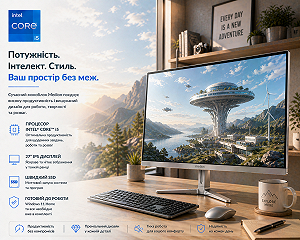 Моноблок 27" Medion (Lenovo Group) Akoya E27401 | Intel Core i5-1035G1 | IPS (1920x1080) FullHD | RAM 16 ГБ | SSD 256 ГБ | Intel UHD Graphics | Wi-Fi 5 | Bluetooth 5.0 | Тонкий корпус | Win11 (5175) - Фото 1