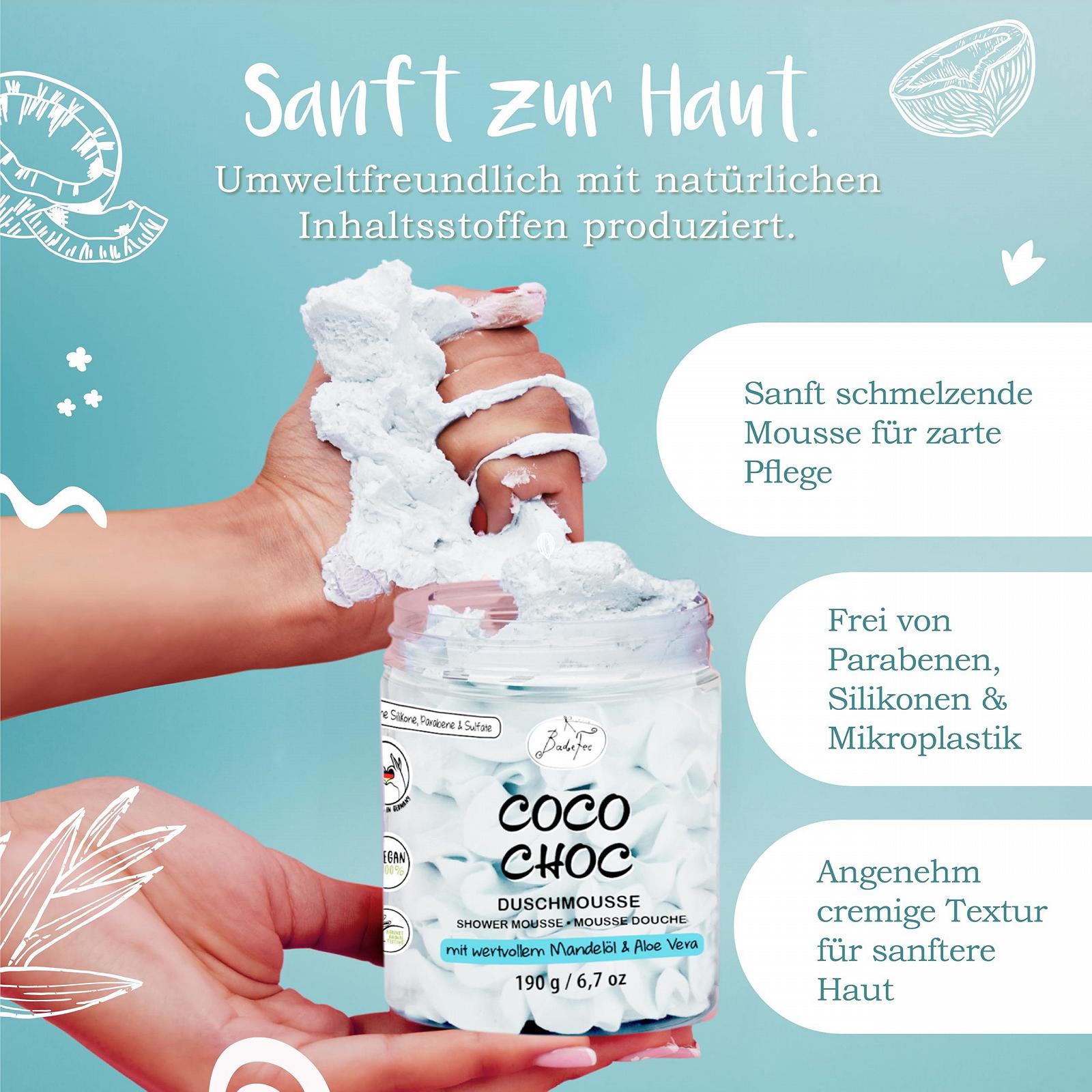 Мус для душу BadeFee Coco Choc зволожувальний 190 г, фото №3