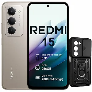 Смартфон XIAOMI Redmi 15 5G 8GB/256GB 6.9 дюймов 7000 mAh 33W 18W с чехлом Серый - Фото 1