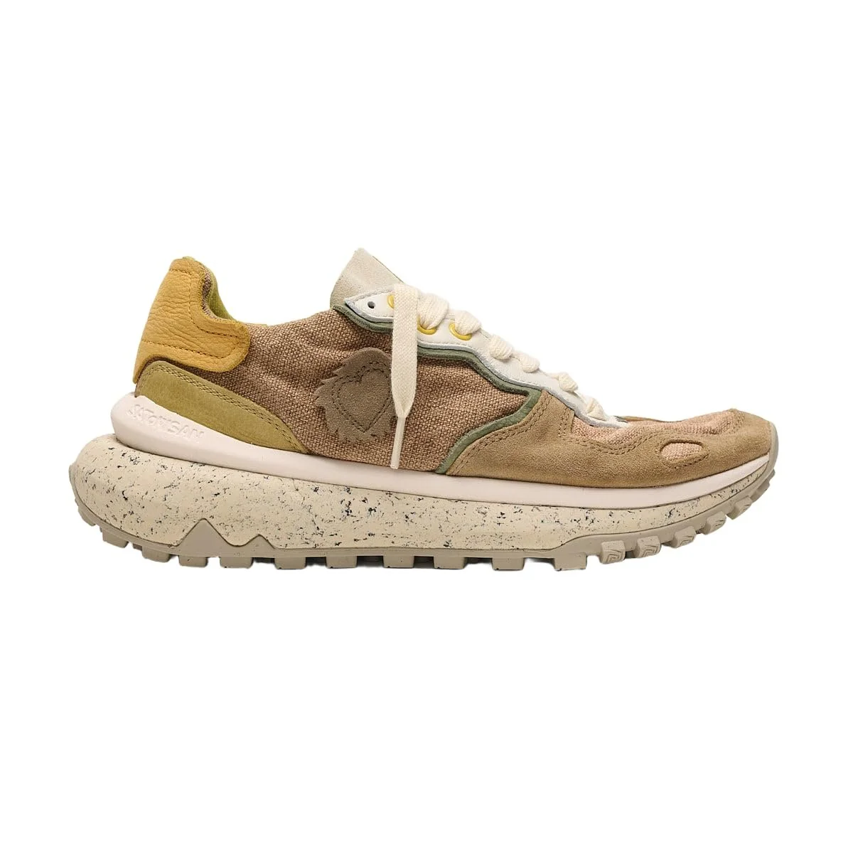 Кроссовки Satorisan Chacrona Metta Lino Whitewisp Кожа Лён Белый, фото №1