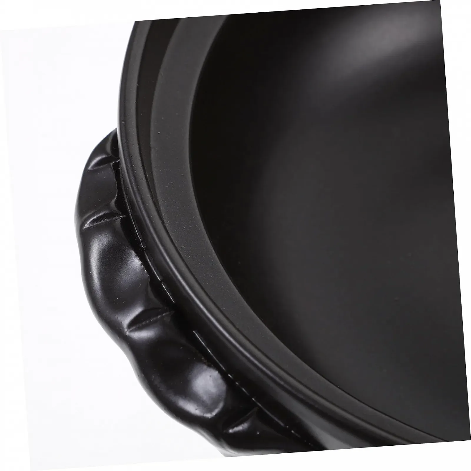 Кастрюля для тушения Toyvian Керамическая 500 мл с крышкой гладкая глазурь, фото №7