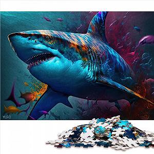Купити Пазл Кольорова акула 1000 деталей картонний для дорослих та дітей від 12 років 26 x 38 см - Фото 1 Пазл Кольорова акула 1000 деталей картонний для дорослих та дітей від 12 років 26 x 38 см - Фото 1