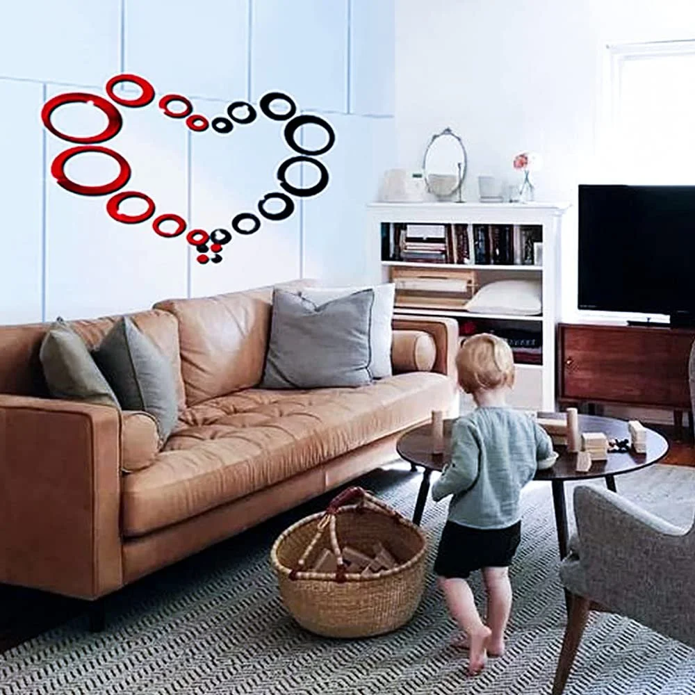 Наклейки на стіну 3D Mirror 48 шт. Акрилові Круглі Дзеркальні Сріблясті, фото №6 Наклейки на стіну 3D Mirror 48 шт. Акрилові Круглі Дзеркальні Сріблясті, фото №6