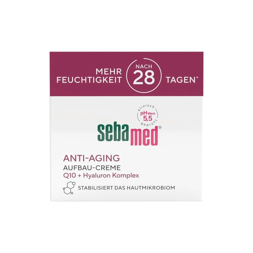 Денний крем SEBAMED Anti-Ageing Builder проти зморшок з Q10 та гіалуроновим комплексом 50 мл, фото №1