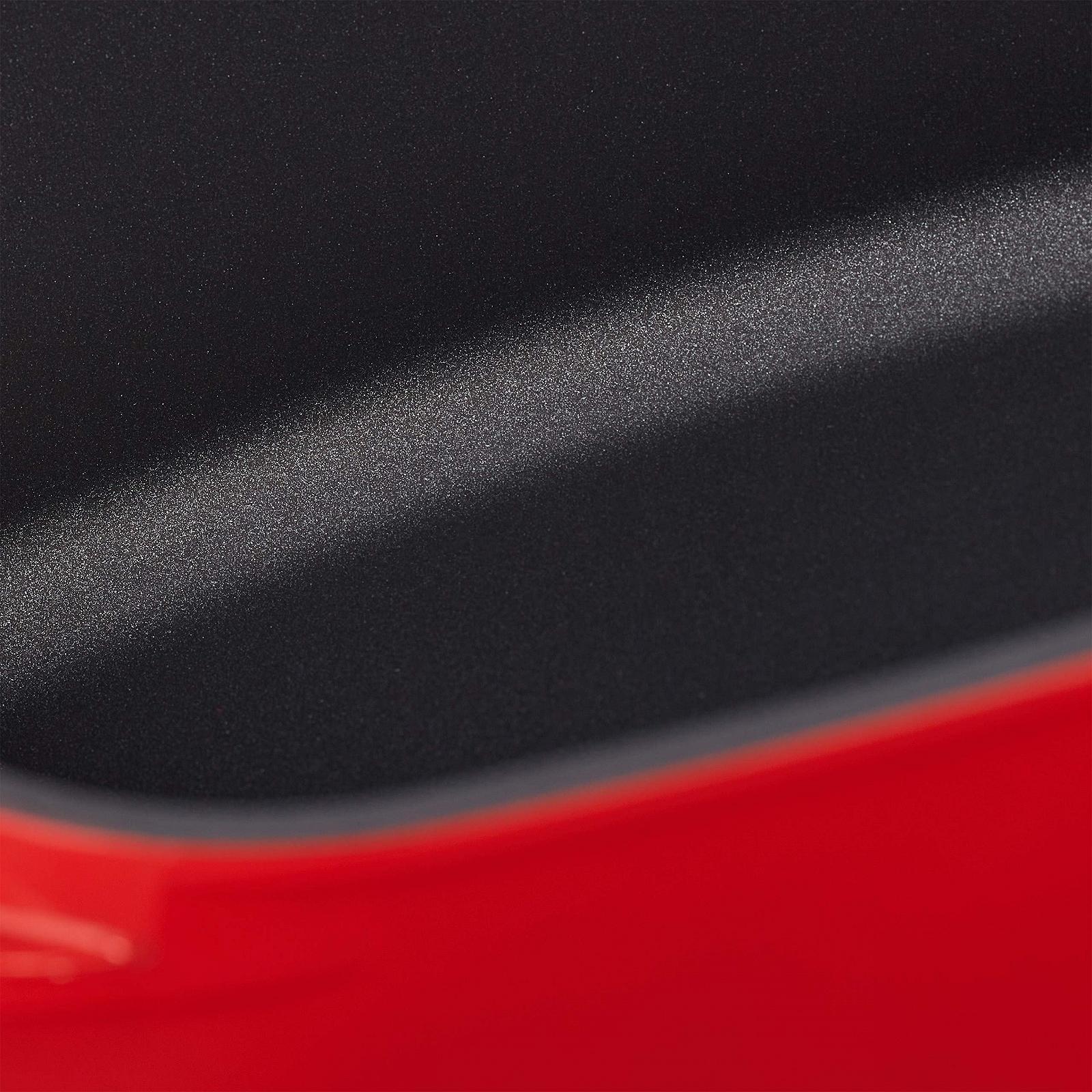 Гусятница Relaxdays с крышкой антипригарное покрытие литой алюминий и стекло красная 15 x 39.5 x 22.5 см, фото №7