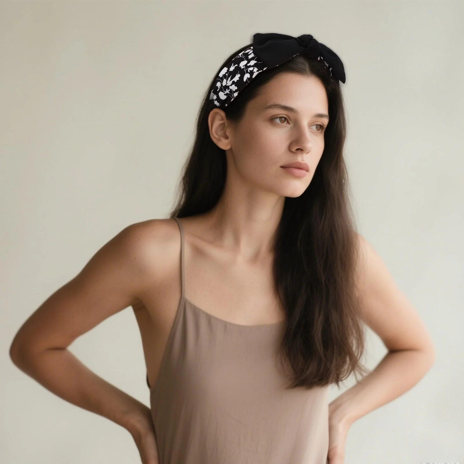 Обруч на голову Квітковий візерунок з бантом, фото №6