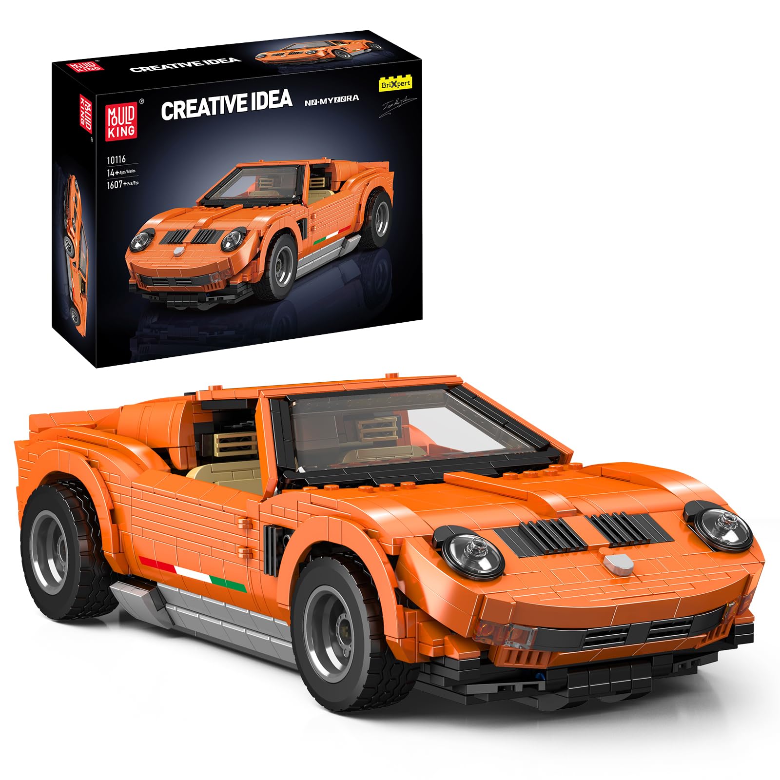 Конструктор Mould King 10116 Спортивный автомобиль 1607 шт Оранжевый, фото №1