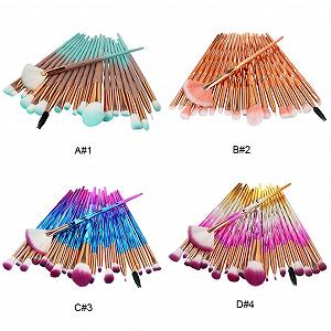 Набор кистей для макияжа Rosennie_Beauty Diamond, 20 шт, кисть для основы, бровей, подводки глаз, румян, косметический консилер, набор кистей для теней, косметические инструменты synthetic.ua - Фото 1