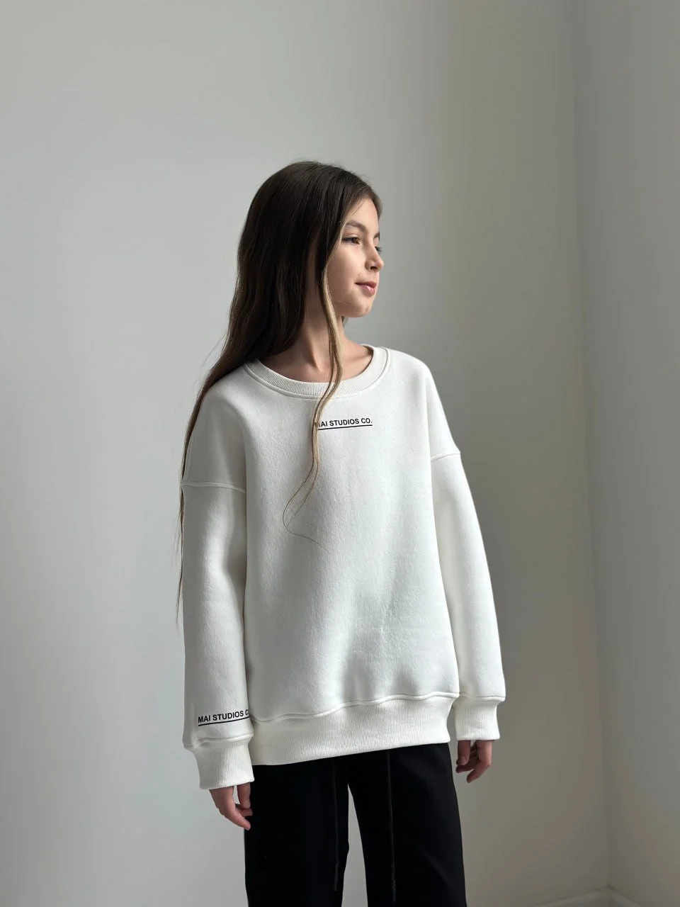 Стильний світшот - шоколад, беж та молочний - від 140 см до 164 см, фото №8