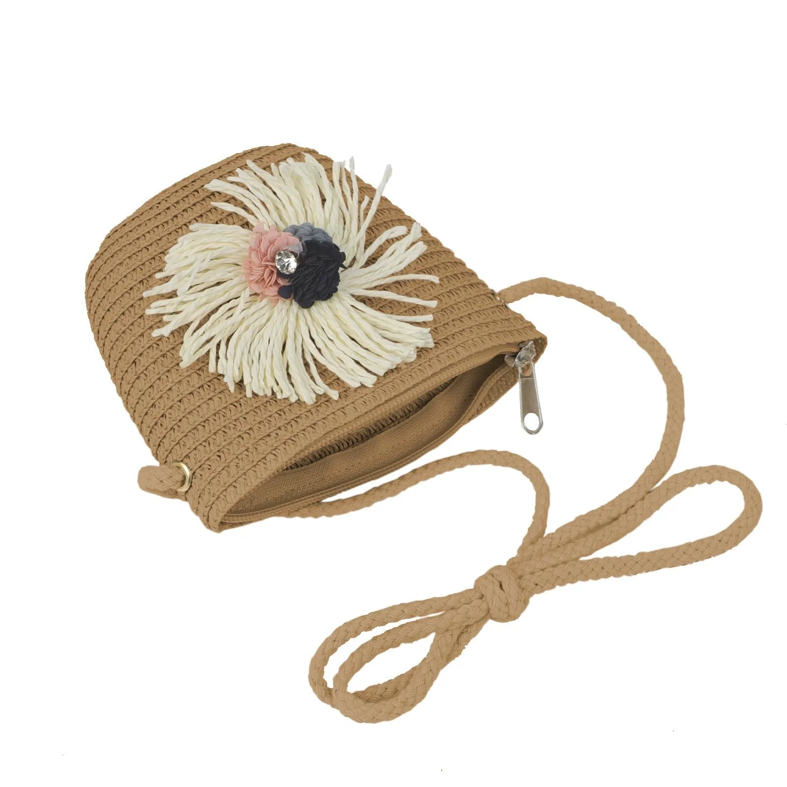 Солом'яний капелюх і сумка для дівчаток YJZQ, Літній сонцезахисний, фото №5 Солом'яний капелюх і сумка для дівчаток YJZQ, Літній сонцезахисний, фото №5