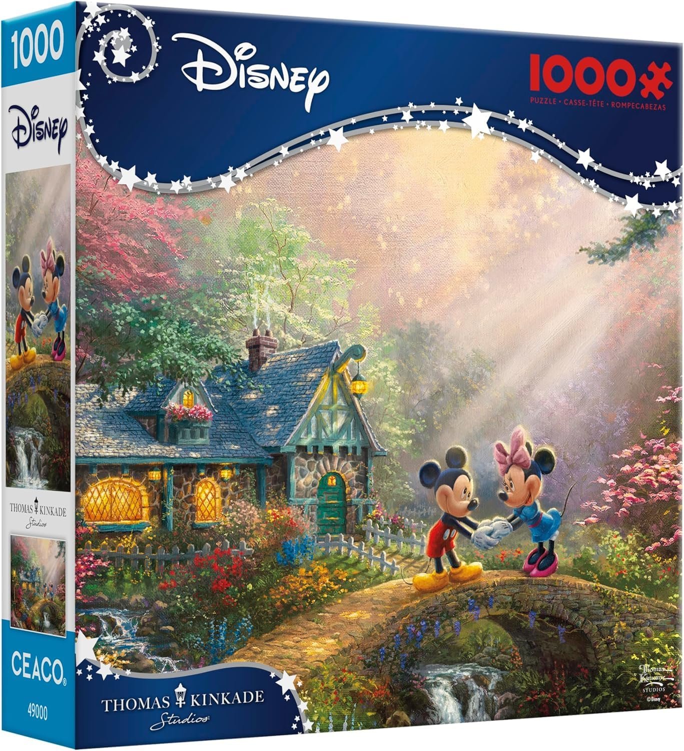 Пазл Ceaco Thomas Kinkade Disney Mickey & Minnie Sweetheart Bridge 1000 деталей, фото №3