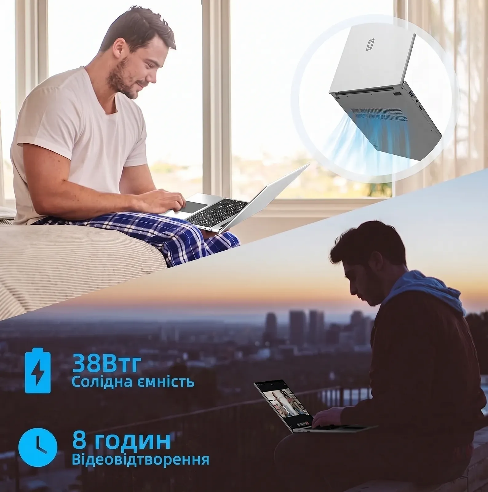 Ноутбук 16" Jumper EZbook S7 Max Intel N95 RAM 16GB eMMC 128GB + SSD 512GB Windows 11 (UKR), фото №6