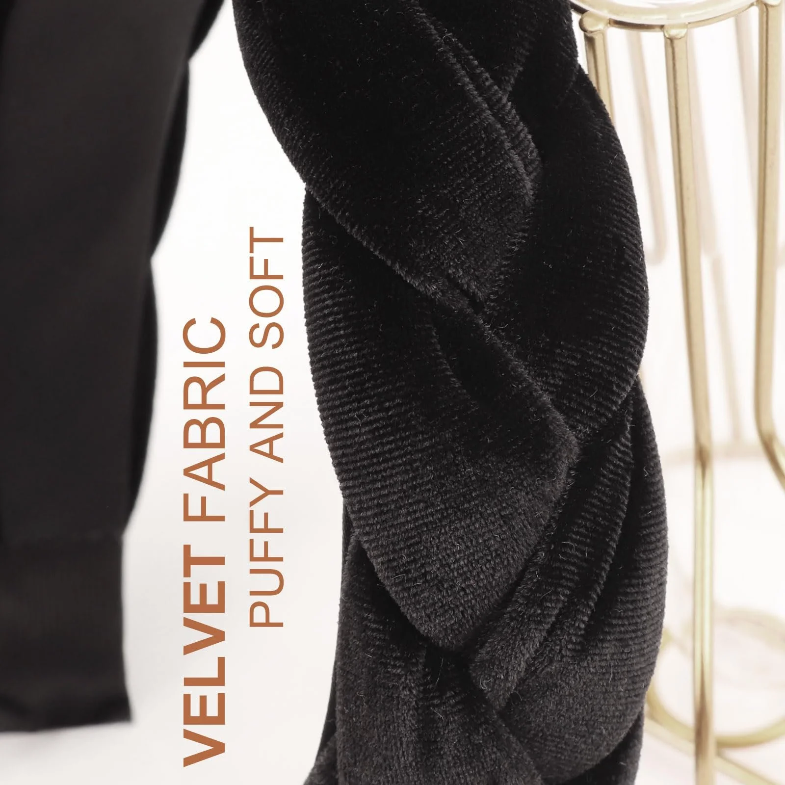 Обруч DRESHOW Плетеный Бархатный Эластичный, фото №4