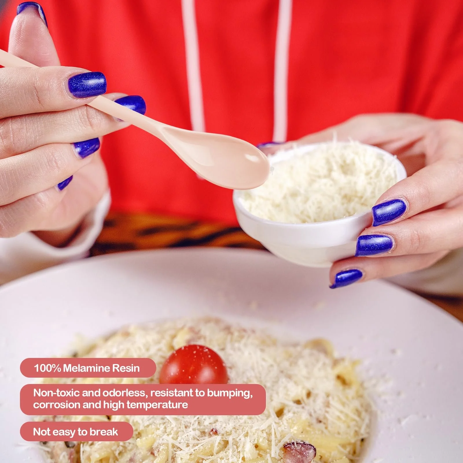 Ложки Меламінові, Набір 10 шт., 18.4 x 2.9 см, Різнокольорові, фото №5 Ложки Меламінові, Набір 10 шт., 18.4 x 2.9 см, Різнокольорові, фото №5