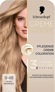 Стійка крем-фарба для волосся Schwarzkopf Creme Supreme Coloration 9-48 Світлий бежевий блонд (4 x 182 мл) synthetic.ua - Фото 1