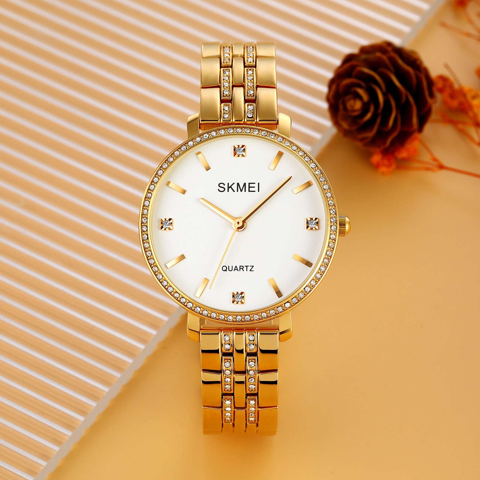 Годинник Skmei 2006GDWT Gold-White, фото №4