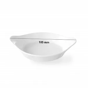 Форма для запекания круглая фарфоровая кремово-белая synthetic.ua - Фото 1