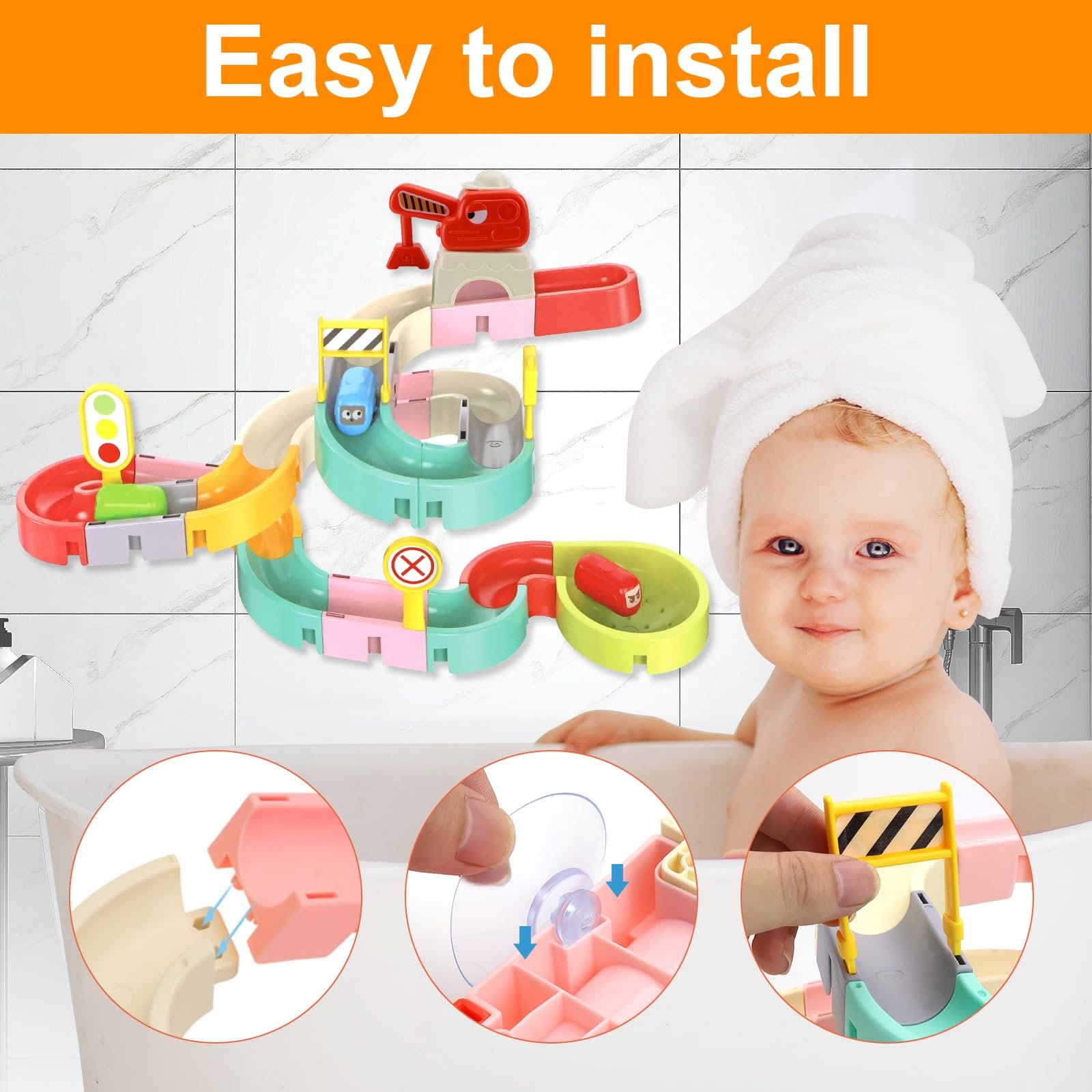 Игрушка для ванны Мраморный трек Присоски Водная, фото №4