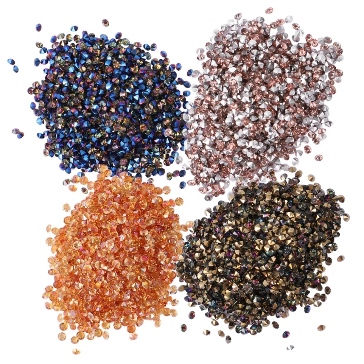 Стрази Housoutil 12 упаковок 5760 шт. Крихітні скляні кришталеві намистини для кришталевий пісок з загостреною основою, фото №4